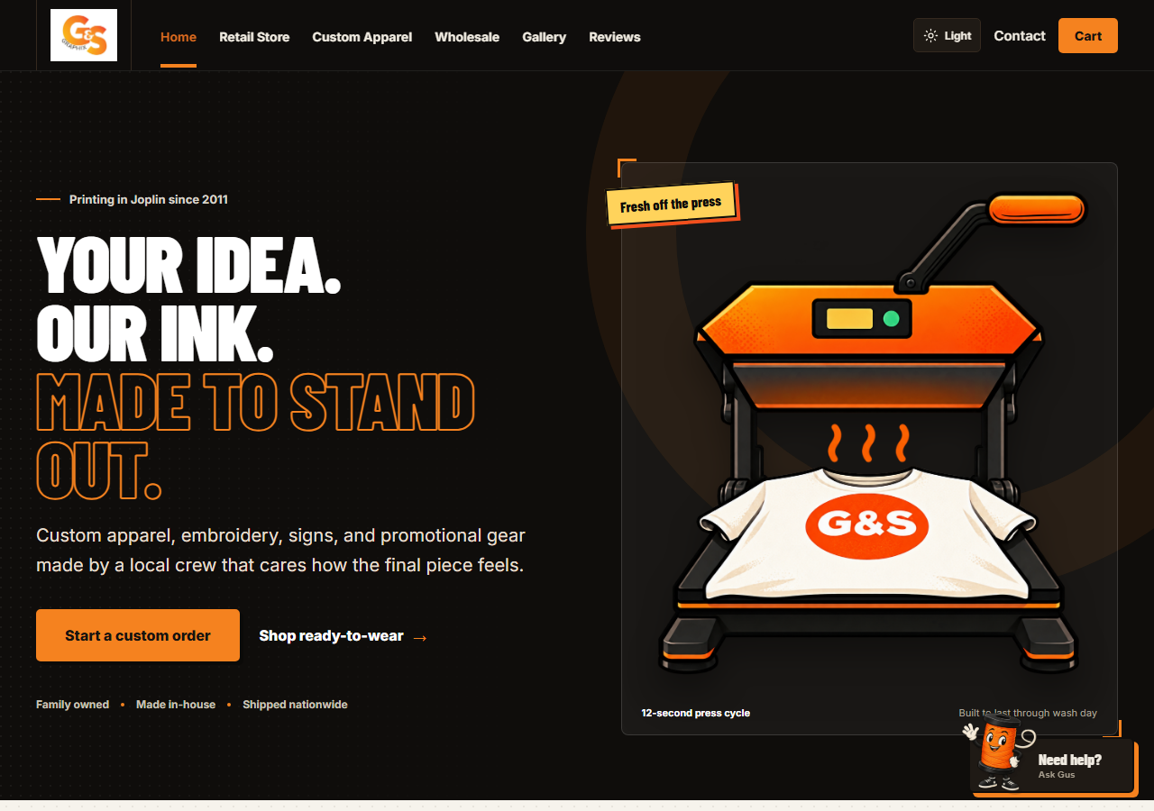 G&S Graphix project screenshot