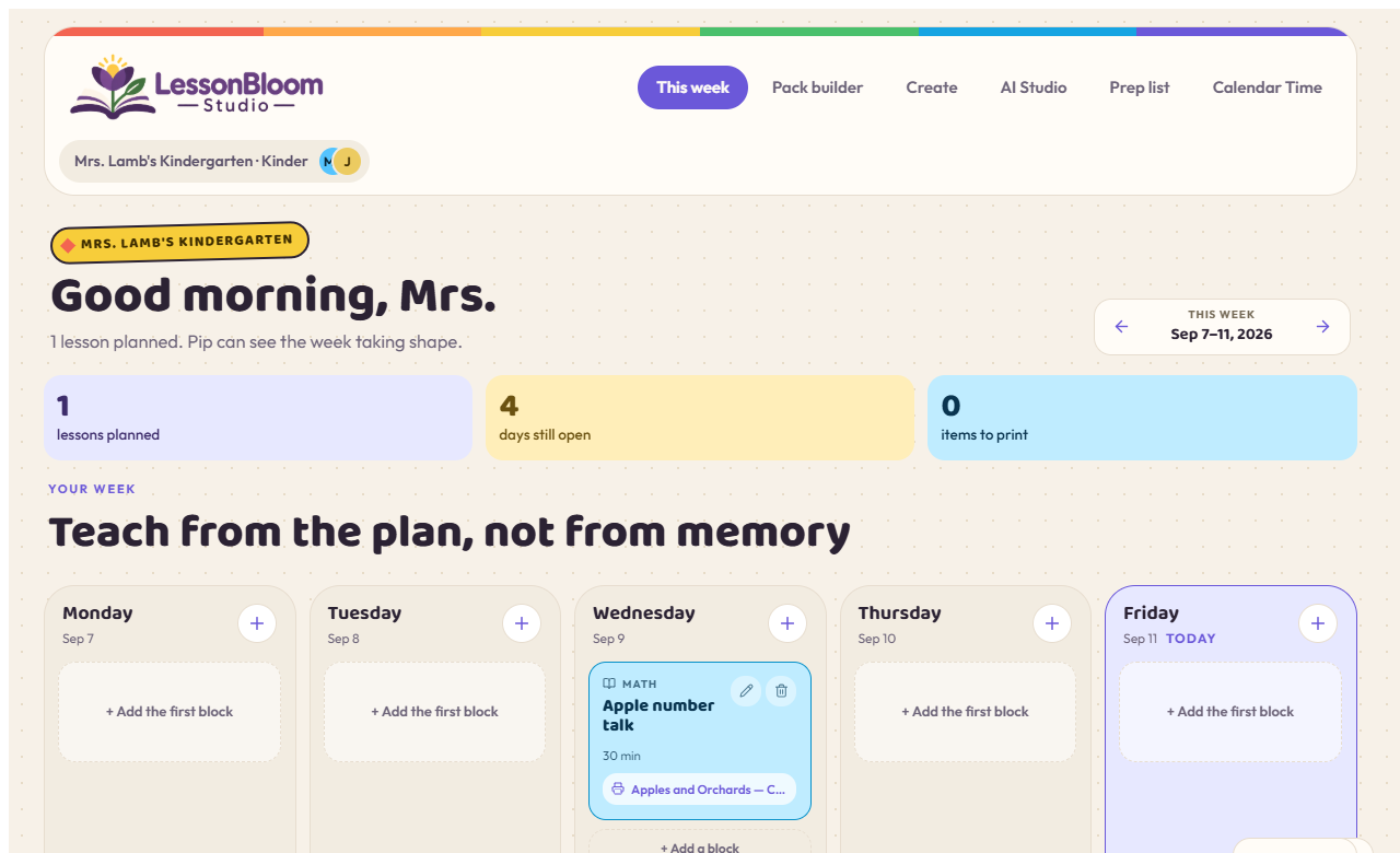 LessonBloom Studio project screenshot